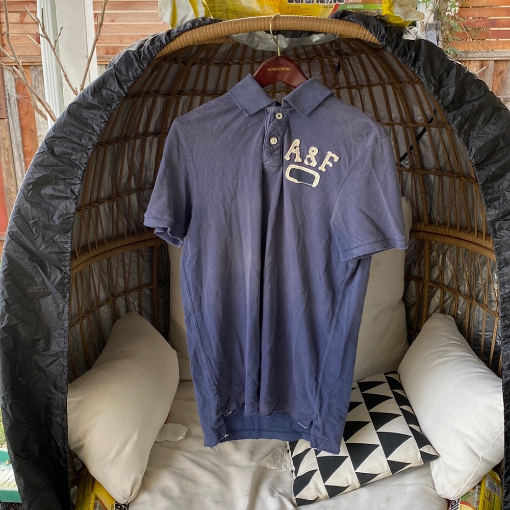 Blue large muscle Abercrombie & Fitch #27 polo